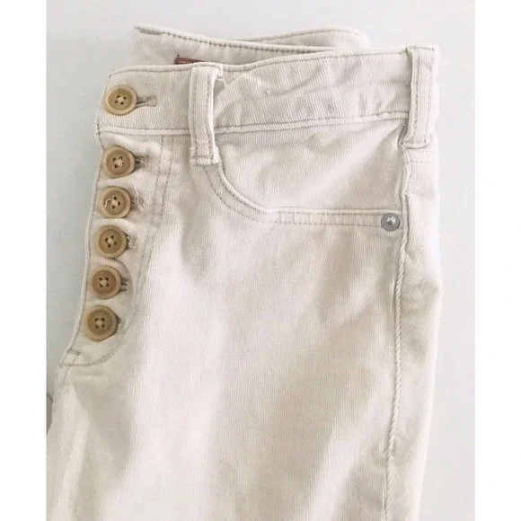 Anthropologie | Pilcro High Rise Skinny Womens Size 26 Beige Tan Corduroy Pants - Picture 5 of 12